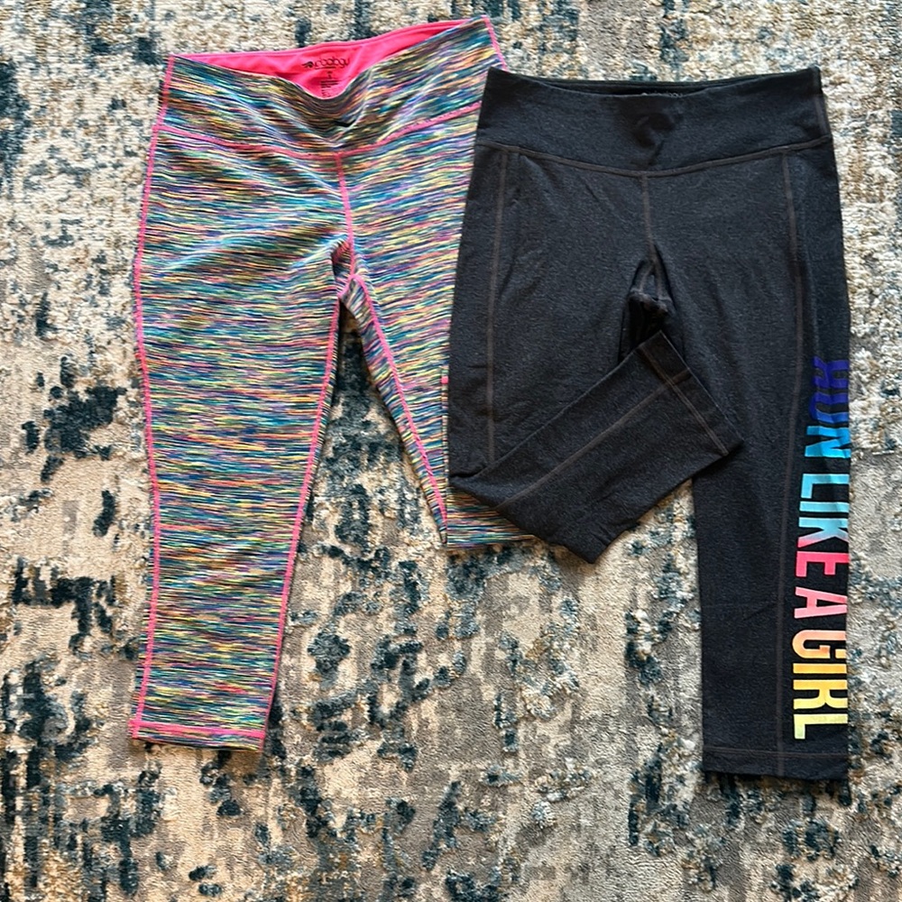 Ideology Pink and Black Leggings Set for Active Wear